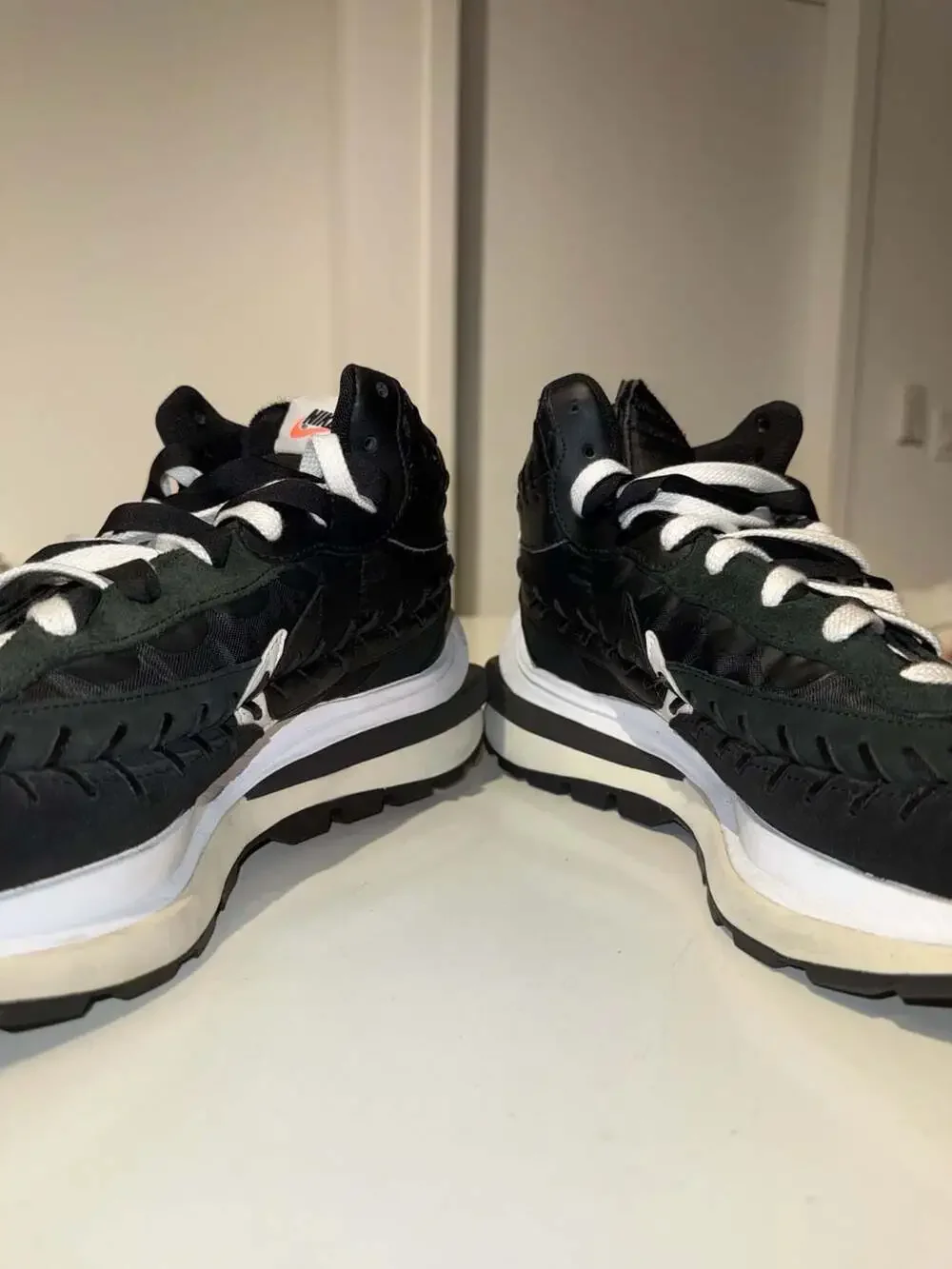 Nike x sacai x Jean Paul Gaultier VaporWaffle Black Size 10